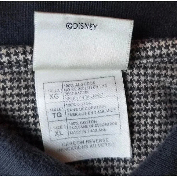 Disney Store Mickey Mouse Short Sleeve Golf Polo Shirt Mens Sz XL Houndstooth - Picture 7 of 7